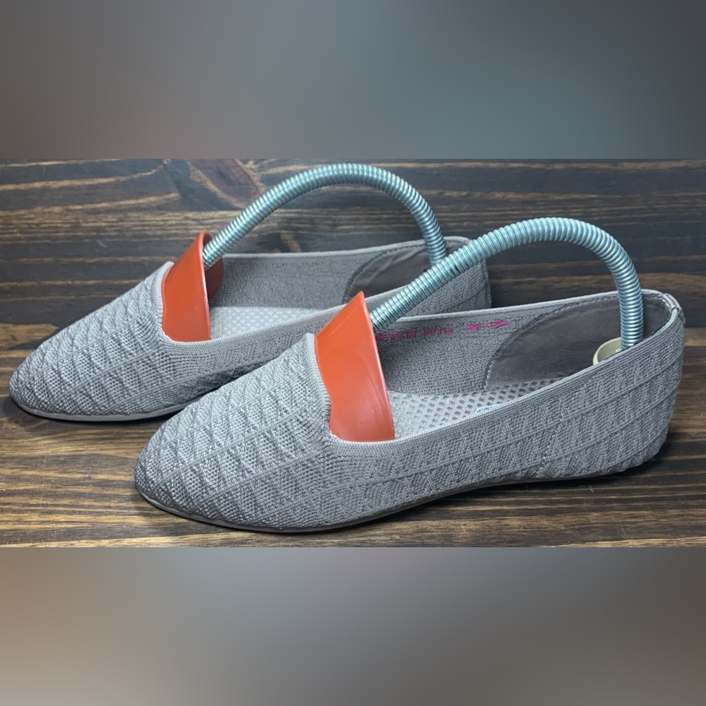 Skechers Cleo 2.0 Flat Womens Size 6 Shoes Grey Slip On Ballet Shoes
